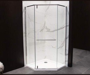 Душевой уголок Bravat Stream BS090.6112S, 90 x 90 x 215 см, двери распашные, стекло прозрачное, хром