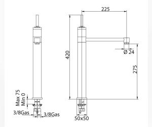 Смеситель Bandini Coco 1611200000PS для раковины, хром