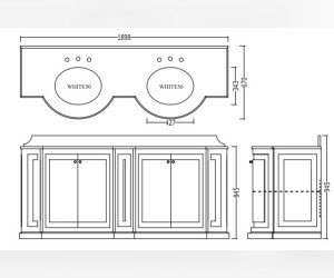 Тумба под раковину Devon&Devon Regent EFEREGENTDGNE - темно-серый