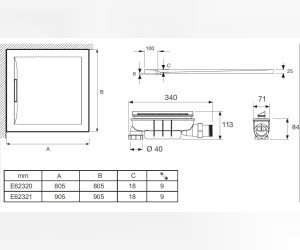 Поддон Jacob Delafon Flight Pure E62320-F-00, 80 x 80 см, с антискользящим покрытием, белый