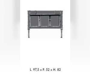 Тумба напольная Labor Legno MILADY MILPL 105 N, под раковину и столешницу, черный, 97,5*52*82 см