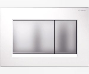 Клавиша Geberit Omega Type 30 115.080.KL.1, белая, матовый хром
