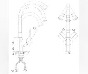 Смеситель D&K Berlin Kunste DA1432913 для кухни