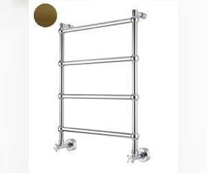 Полотенцесушитель водяной Margaroli Sole 442TS 442TS4604OB, высота 71.4 см, ширина 52.5 см, старая бронза