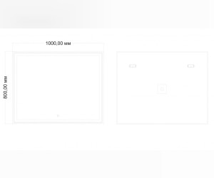 Зеркало Art&Max Zoe AM-Zoe-1000-800-DS-F, 100х80 см, с подсветкой