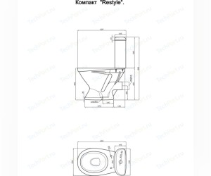 Напольный унитаз Della Restyle 004 крышка стандарт