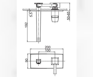 Смеситель для раковины Caprigo Diamante 50-027-crm, хром