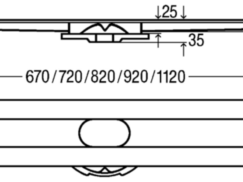 Дренажный канал VIEGA Advantix Basic 753160, 13х80х3,5