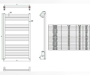Полотенцесушитель водяной Grota Classic 53 x 60 см, ширина 53 см, высота 60 см, крашеный белый
