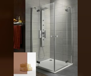 Душевой уголок Radaway Almatea KDD 100L*90R, 100 x 90 х 195 см стекло коричневое, профиль хром, 32182-01-08N