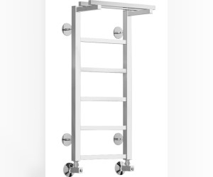 Полотенцесушитель водяной Terminus Контур П6 300x700, ширина 33 см, высота 70 см, хром, с полкой, 4660059582405