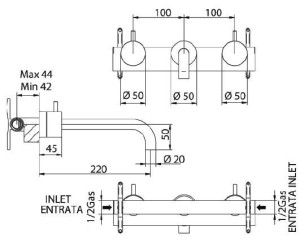 Смеситель Bandini Stel 960720SN00 для раковины, матовый никель