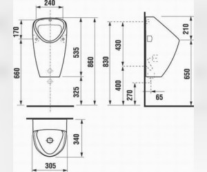 Писсуар Jika Golem, 4306.0.000.000.1, с внутренним подводом воды