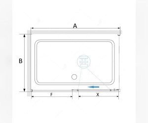 Душевой уголок RGW SV-45B (SV-13B + Z-050-2B), профиль - черный, 100 х 80 х 195 см, 06324518-014