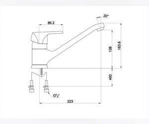 Смеситель для кухни Timo Nordic 0153F chrome