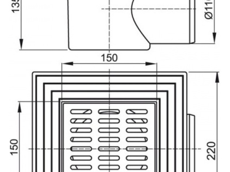 Душевой трап AlcaPlast APV12
