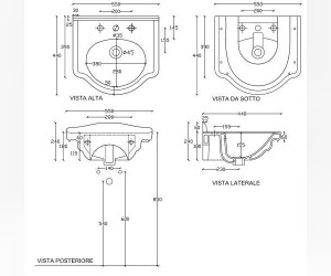 Раковина Galassia Ethos 8431, 55*44*h24 см (8431М)