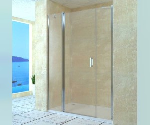 Душевая дверь RGW LE-09, 06120914-11, 140 х 195 см распашная, стекло прозрачное, хром