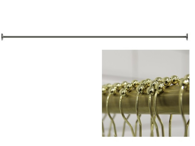 Карниз прямой Радомир 1-12-3-0-0-994 200 см для прямоугольной ванны, золото