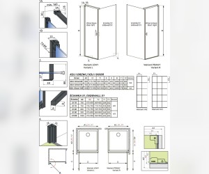 Душевой уголок Radaway Nes 8 Black KDJ I Factory, 90 x 80 см, левая дверь, стекло Factory, профиль черный