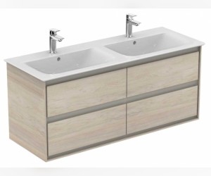 Тумба под раковину Ideal Standard Connect Air 130 см, подвесная, светло-коричневое дерево, светло-коричневый матовый, E0824UK