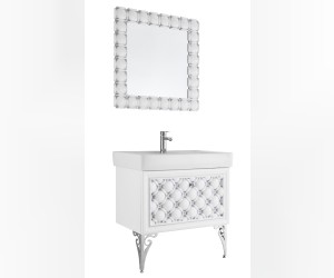 Тумба с раковиной Vod-ok Елизавета 60, цвет белый