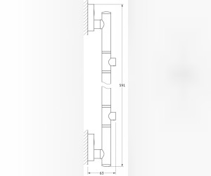 Штанга двухпозиционная FBS Luxia LUX 074 длина 59 см