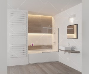 Душевая шторка на ванну RGW SC-40, 03114010-11, 100 х 150 см, профиль - хром