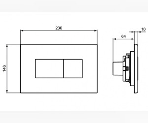Панель смыва Ideal Standard Prosys Solea хром, R0110AA
