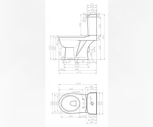 Напольный унитаз Della Boston Super Plus 148 крышка микролифт