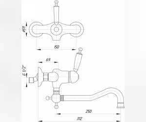 Смеситель Migliore Cucina Oxford 18295 для кухни - медь