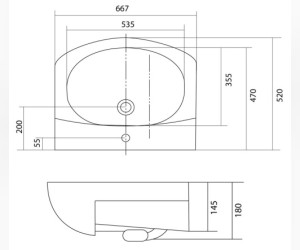 Раковина Акватон Аквамель 67 см, 1WH110213