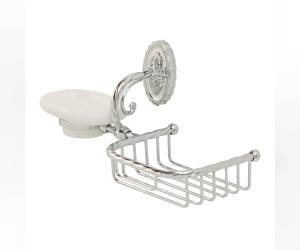 Корзина с мыльницей Migliore Edera 16921 - хром