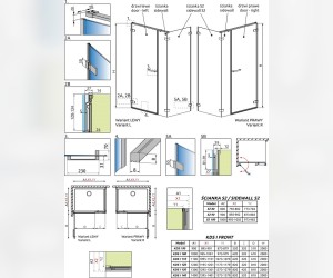 Душевой уголок Radaway Arta KDS I R 90 x 80 см, стекло прозрачное, правое исполнение