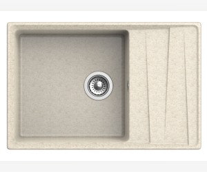 Кухонная мойка GranFest Level GF-LV-760L, 76х50 см, бежевая