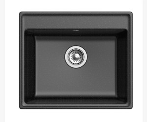 Кухонная мойка GranFest Vertex GF-V-580, 58х50 см, черная