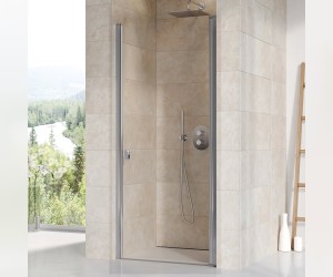 Душевая дверь в нишу Ravak Chrome CSD1-80, профиль белый/блестящий, витраж транспарент, 0QV40100Z1/0QV40C00Z1