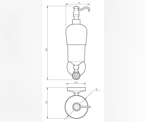 Дозатор настенный Migliore Amerida 16596 золото