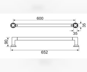 Полотенцедержатель Keuco Edition 100 10001 010600, 60 см, хром