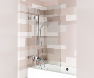 Шторка для ванны Riho VZ Scandic NXT X109V, 90x150 см, цвет профиля хром, стекло прозрачное, левая/правая