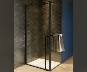 Душевой уголок Riho Lucid GD201 GD209B080 90 x 80 x 200 см, стекло прозрачное, профиль черный матовый