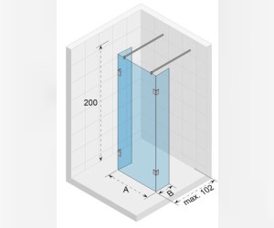 Душевой уголок Riho SZ Scandic NXT X202, 156x87x200 см, цвет профиля черный, стекло прозрачное, левый/правый