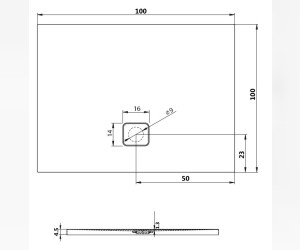 Душевой поддон Riho Basel 430 100 x 100 см DC341600000000S акриловый, квадратный, цвет черный глянцевый