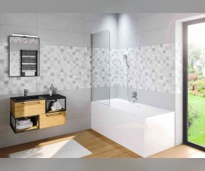 Стеклянная шторка для ванны Riho Novik Z107 GZT9300075, 150 x 75 см, универсальная