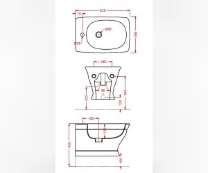 Биде ArtCeram Civitas CIB001 03; 00, подвесное