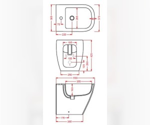 Биде ArtCeram Faster FSB002 03; 00, напольное