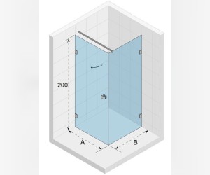 Душевой уголок Riho SZ Scandic NXT X201, 87x77x200 см, цвет профиля хром, стекло прозрачное, левый/правый