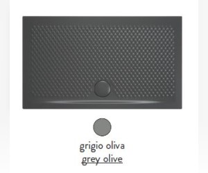 Поддон ArtCeram Texture 90 х 70 х 5,5 см, PDR017 15; 00, прямоугольный, цвет - grigio oliva (серый), из искусственного камня