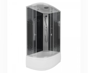 Душевая кабина Niagara Eco NG- 7510-14 BLACK L/R, 120 x 80 см, стекло мозаика