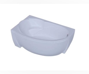 Ванна акриловая Aquatek Бетта 170 x 97 см с фронтальным экраном, вклеенный каркас, белая, левая/правая